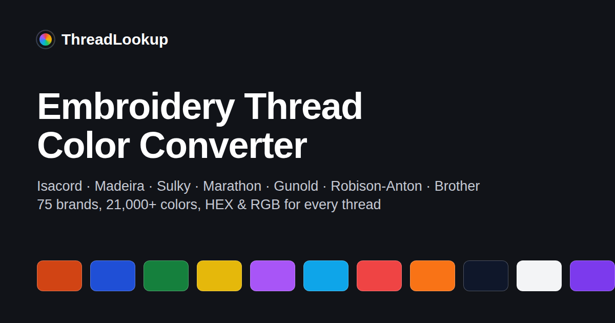 DMC Conversion Charts: Compare with 18 Thread & Floss Brands | ThreadLookup